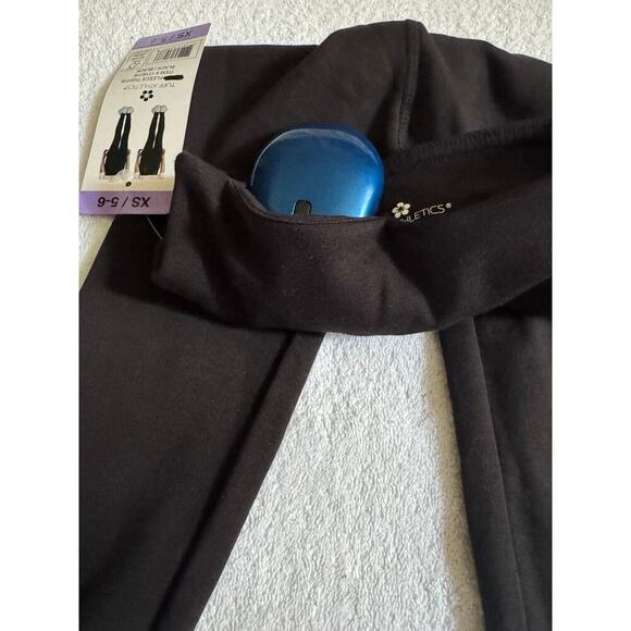 NWT Tuff Athletics high rise hidden pocket inside waistband 5/6 tights - Picture 5 of 11